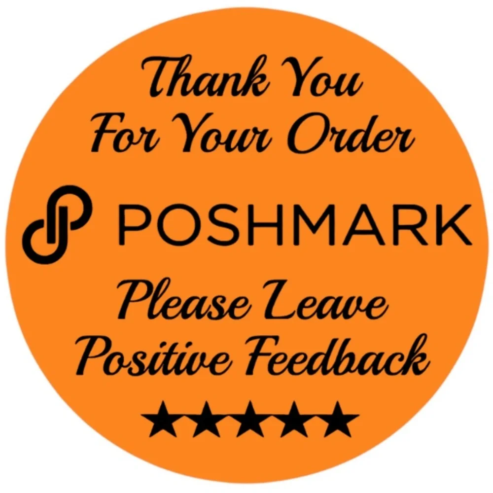 Thank You For Your Poshmark Purchase Labels Stickers 12 colors to choose from